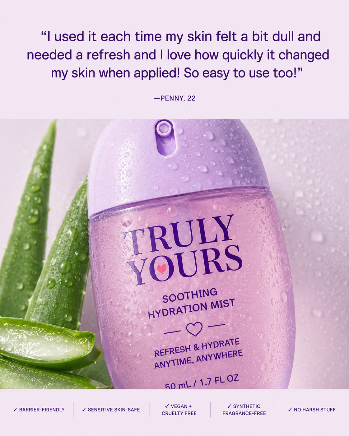 Soothing Hydration Mist — gentle kids face mist by Truly Yours