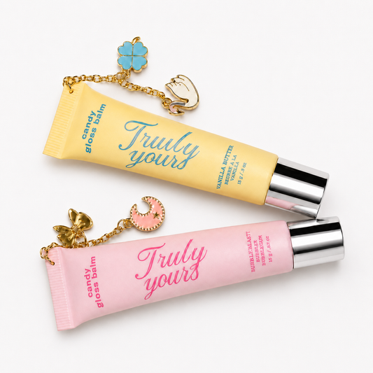 Candy Balm Set gift set with two candy-flavored lip balms by Truly Yours